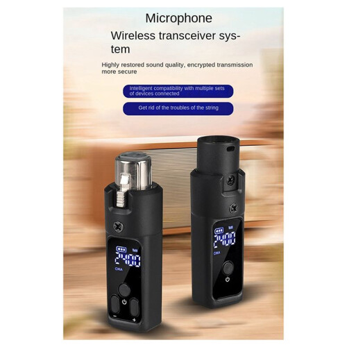 2 Set New 2.4G XLR Adapter System Wireless Microphone Transmitter Receiver for Dynamic Microphone Guitar Audio Mixer 2