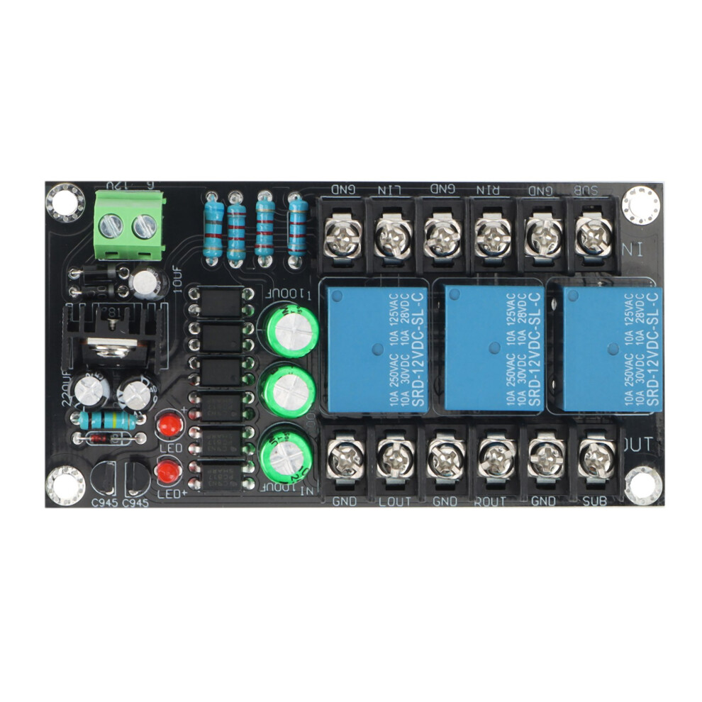 300W Digital Amplifier Speaker Protection Board 2.1 Channel Relay Speaker Protection Module Boot Delay 4711483330350