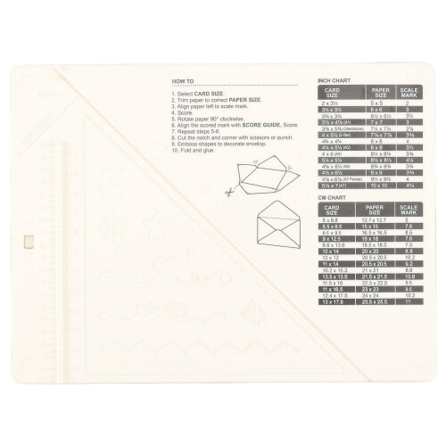 Vaessen Creative Scoring Board for Card Making - Cards, Envelopes & Gift Boxes - Card Making Kit and Envelope Maker with Bone Folder - up to 5.5 x 7 2
