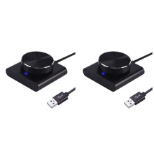 2X USB Volume Control Lossless PC Computer Speaker Volume Controller Knob Adjuster Digital Control with One Key Mute