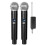 2X New Wireless Dual Handheld VHF Dynamic Microphone Karaoke Microphone with Receiver 2