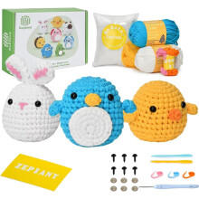 Zepiany Crochet Kit for Beginners, Crochet Animal Kit, Beginner Crochet Kit - Gift for Birthdays, Crochet Kits for Adults with Step-by-Step Video