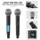 2X New Wireless Dual Handheld VHF Dynamic Microphone Karaoke Microphone with Receiver 7