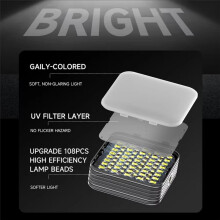 MiniPocket RGB-Fyllnadslampa Bärbar LED-Videolampa för Fotografering, Mobiltelefon, Selfie, Live, Kamera, Bärbar Dator, RGB-Lampa, A