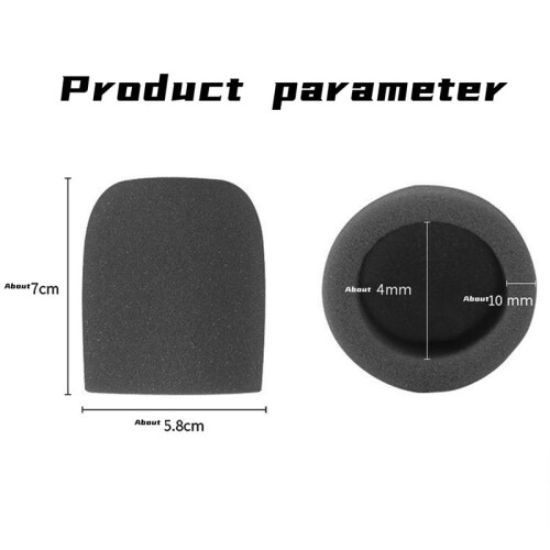 20Pack Black Foam Microphone Windscreen, Mic Foam Covers Handheld Microphone Windscreen for Karaoke KTV Recording Studio 2
