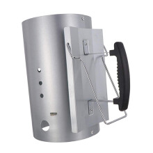 BBQ Chimney Starter Stainless Steel Quick Ignition with Large Opening for Outdoor Cooking Camping