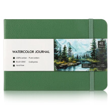 40 Sheets Watercolour Journal 4x6in, 140 lb/300 GSM Watercolour Sketchbook Cold Press Water Colour Paper for Art Painting, Drawing, Mixed Media