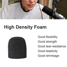 20Pack Black Foam Microphone Windscreen, Mic Foam Covers Handheld Microphone Windscreen for Karaoke KTV Recording Studio