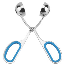 Stainless Steel Meatball Maker and Rice Ball Mold with NonStick Coating and AntiSlip Handle Blue