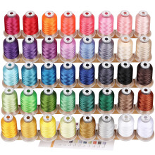 New brothread 40 Brother Colours Polyester Machine Embroidery Thread Kit 500M (550Y) Each Spool for Brother Babylock Janome Singer Pfaff Husqvarna