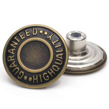 20mm GHQ Replacement Jean Tack Buttons No Sew Metal Buttons for Denims, Jeans, Jackets,12 Sets (Bronze)