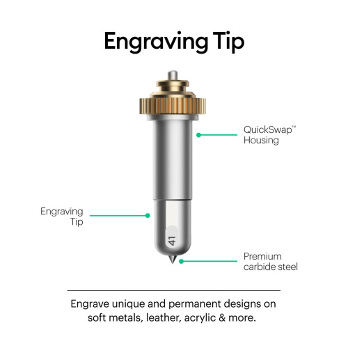Cricut 2006978 Engraving Tip Plus QuickSwap Housing, Multicolour, Blade 1