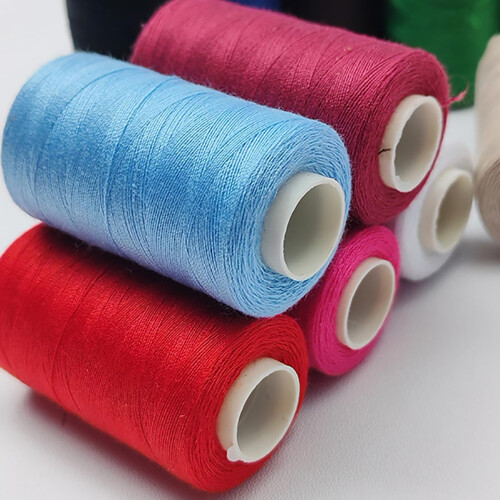 12 SPOOLS of 600 Yards Polyester Sewing Thread for Sewing Machine All Purpose Premium Quality Thread (Colorful) 2