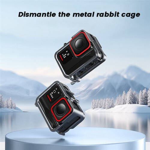 TELESIN Camera Rabbit Cage for Shadowstone Insta 360 ACE PRO Vertical Quick Release Rabbit Cage Protective Bezel Accessory 2
