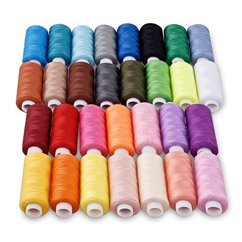 Candora Sewing Thread Assortment Coil 30 Color Each Polyester Thread Sewing Kit All Purpose Polyester Thread for Hand and Machine Sewing 1