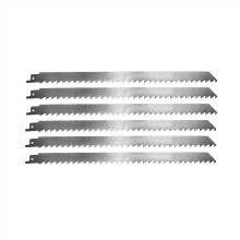 6pcs 300mm Reciprocating Saw Blades Set for Cutting Frozen Meat Ice Wood Metal Stainless Steel Meat Bone Ice Saw Blade