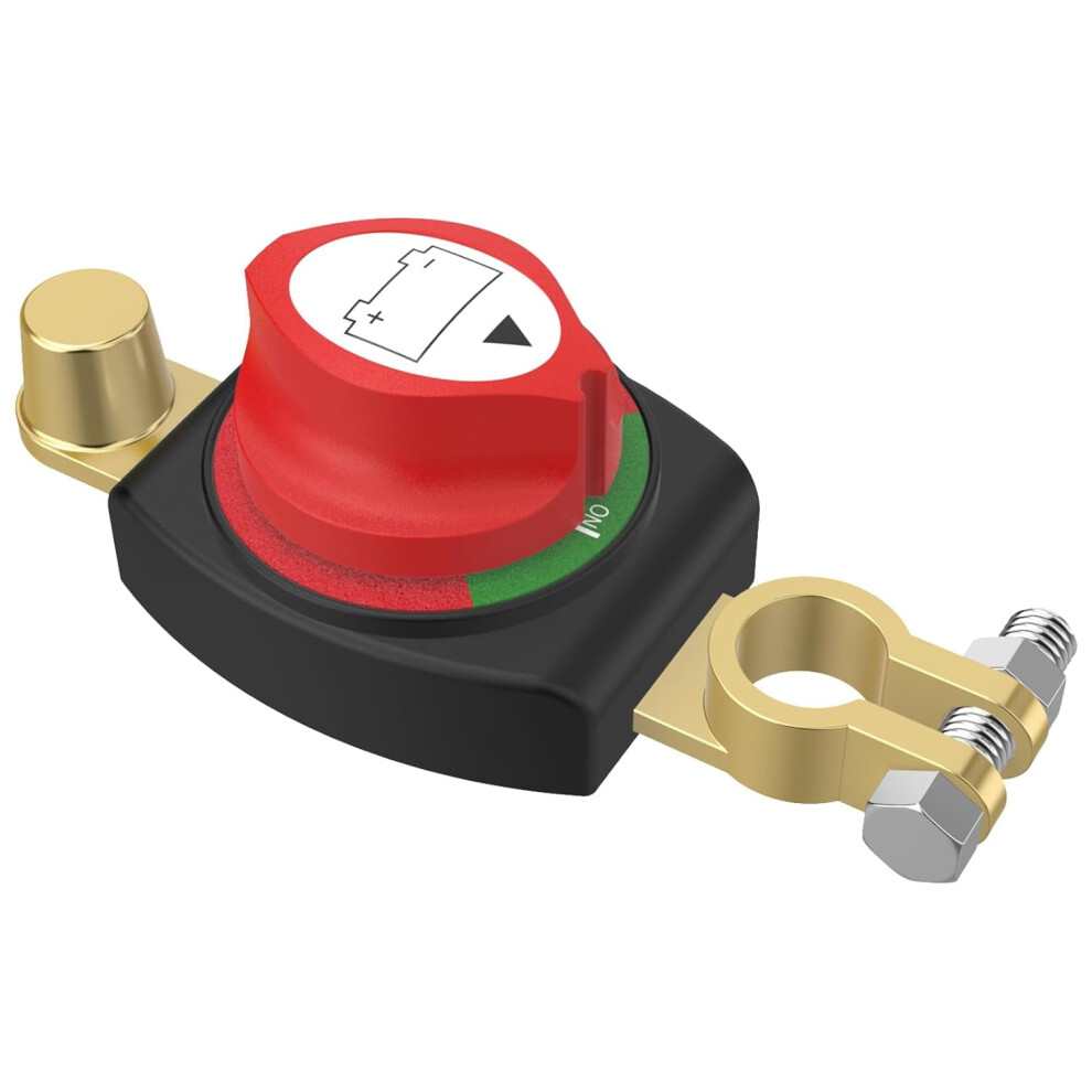 Top Post Battery Disconnect Switch Battery Cut Off Switch 12-48V Heavy Duty Battery Shut Off Switch For Car Rv Boat And Vehicle(On/Off) 9180479072591