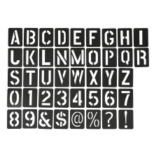 41pcs Painting Stencil Letter Numbers Symbols Drawing Template Spraying Templates