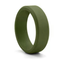 Bague unisexe en silicone antibactérien et acier inoxydable, tailles 36 à 7