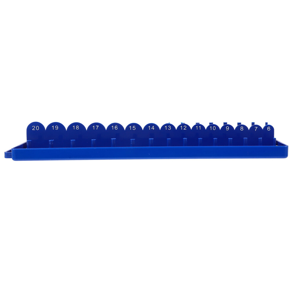 Worgeous Socket Holder 3/8 Trays Organizer Cleaning Organiser Rails Blue 9180479072522