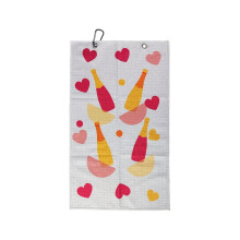 Golf Towel, Waffle Weave Deep Cleaning, Cotton Carabiner Clip, Digital Printing, for Clubs Balls, Sports Towel for Cycling Hiking Camping