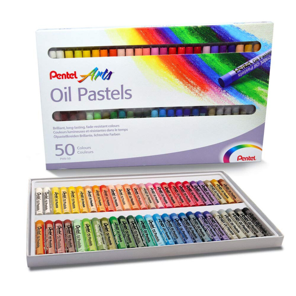 Pentel Phn4-50 Oil Pastels - Pack Of 50