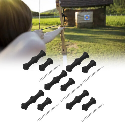 Soft Silicone Bowstring Tabs Guard with Mounting Pin for Outdoor Shooting