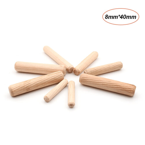 Wooden Dowels8mm x40mm Fluted100pcs 1