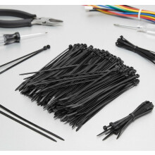 Heavy Duty 6" Cable Ties, 40 lbs Tensile Strength, UV Resistant Nylon, Self-Locking, Indoor/Outdoor Use – 200 Pcs Black