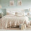 Beige Queen Comforter Set Ruffle Farmhouse 3-Piece 2