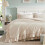 Roze kingsize dekbedset met ruches, 3-delig 3