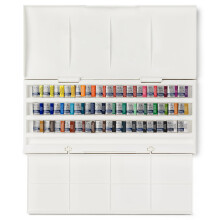 Winsor & Newton, Cotman Watercolour, 'Studio Set', 45 x Half Pans + 1 x Cotman Watercolour Round Brush