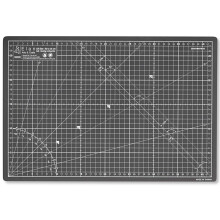 Elan A3 Cutting Mat Black and Taupe, 5-Ply Hobby Board for Crafts 44X30 CM, Self Healing Cutting Mat A3, Recycled PVC Craft Board for Sewing