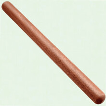 Extra Long Wooden French Rolling Pin, 17.7 Inch, Thickened for Baking, Essential Kitchen Tool, Brown