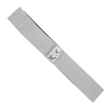 Cinto elástico largo com lantejoulas e glitter para realçar a cintura e complementar vestidos femininos (1 peça).