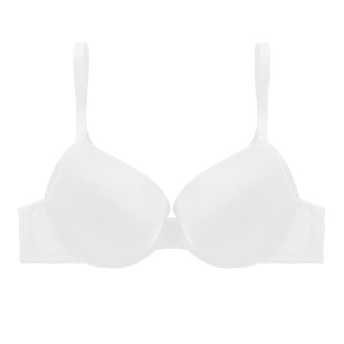 Sutiã balconette feminino transparente, sem forro, com decote profundo em tule. 1