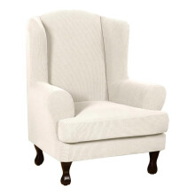 Wingback Chair Slipcover Stretch Fabric 1 Piece