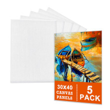 5 Packs Canvas for Painting - 30 x 40 cm(12" x 16"), Blank Canvas Panels Board for Acrylic Painting, Oil Paint & Wet Water Art Media, Canvases for