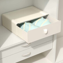 Organisateur de sous-vêtements à tiroir, 1 compartiment en plastique pour soutiens-gorge, organisateur de placard empilable, boîte de rangement