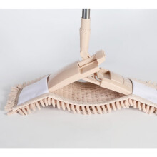 Balai-serpillère plat en chenille avec manche télescopique et rotation à 360
