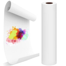 Drawing Paper Roll, White Arts Paper Roll, 44cm x 15m Recycled Wrapping Paper Easel Paper Painting Sketching Paper for Toddlers Children Kids Students