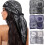 Lenço de cabeça quadrado grande de cetim de 35 polegadas - Conjunto de 3 lenços de cabelo de cetim, bandana de seda, lenço de cabeça com toque 1