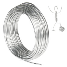 Aluminum Craft Wire 9 Gauge, 3mm Thick 50 Feet Bendable Sculpting Metal Wire for Bike Modelling Skeleton Craft Floral Making, Jewelry Making, Weaving