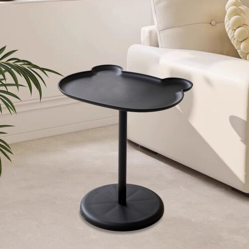 Table d'appoint ronde de style campagnard pour salon ou chambre, idéale pour les petits espaces.