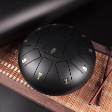 8 hüvelykes acél nyelvdob handpan, mini buddha zen ütőhangszer ütőkkel jegyzettáblázat relaxációs meditációs zenei ajándék felnőtteknek