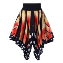 Gonne da donna alla moda con farfalle, gonna a pieghe a vita alta per ragazze