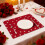 Valentine's Heart Polyester Placemat Non-slip 5