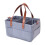 Foldable Rectangular Basket with Adjustable Dividers, Sturdy Handle, Portable, Perfect for Car(Blue) 2