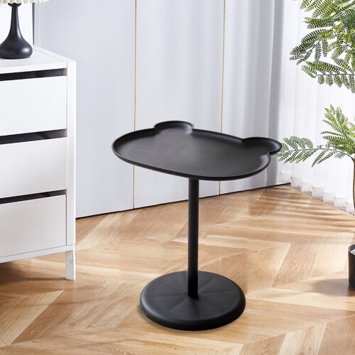 Table d'appoint ronde de style campagnard pour salon ou chambre, idéale pour les petits espaces. 2