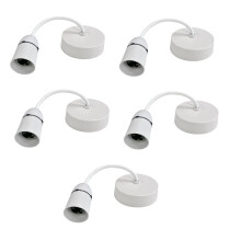 5x Ceiling Pendant Light Fitting 6 Inch Bayonet Long Skirt Holder